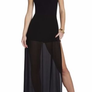 BCBG Maxazria Black sleeveless skirted romper  - NEW with Label